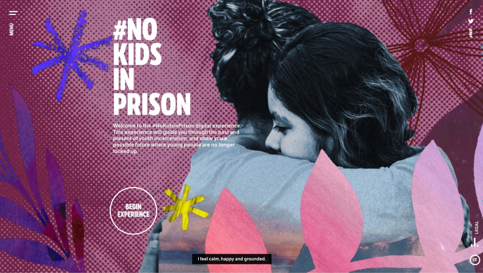 intro to #nokidsinprison interactive website